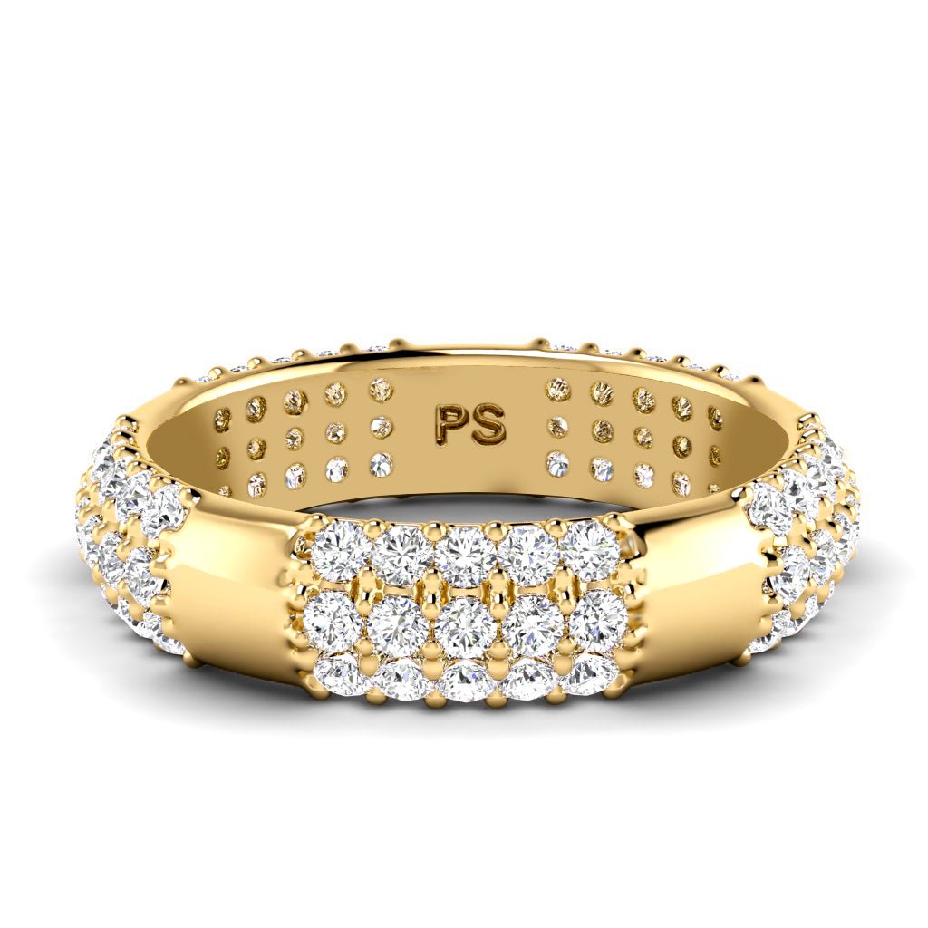 1.50 CT Round Cut Lab Grown Diamonds - Mens Wedding Band - Primestyle.com