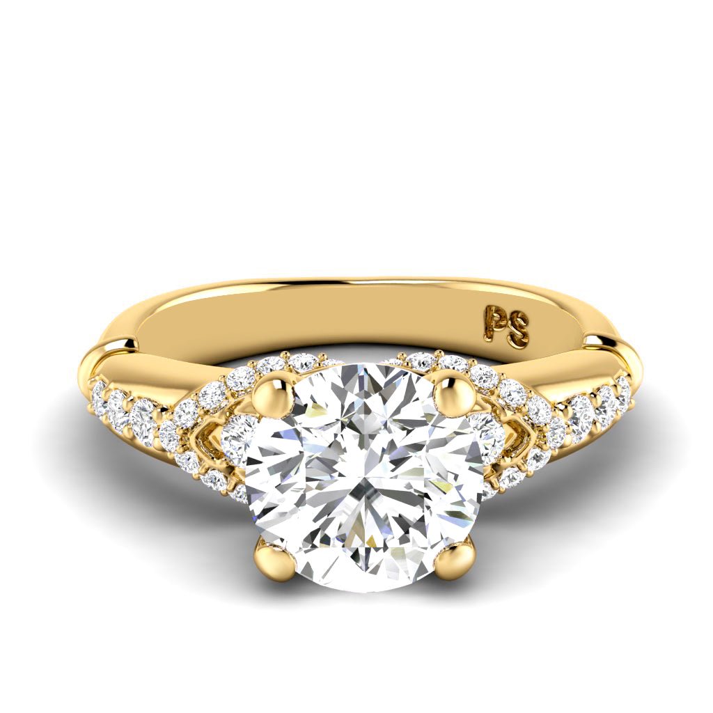 0.75-6.25 CT Round Cut Lab Grown Diamonds - Engagement Ring