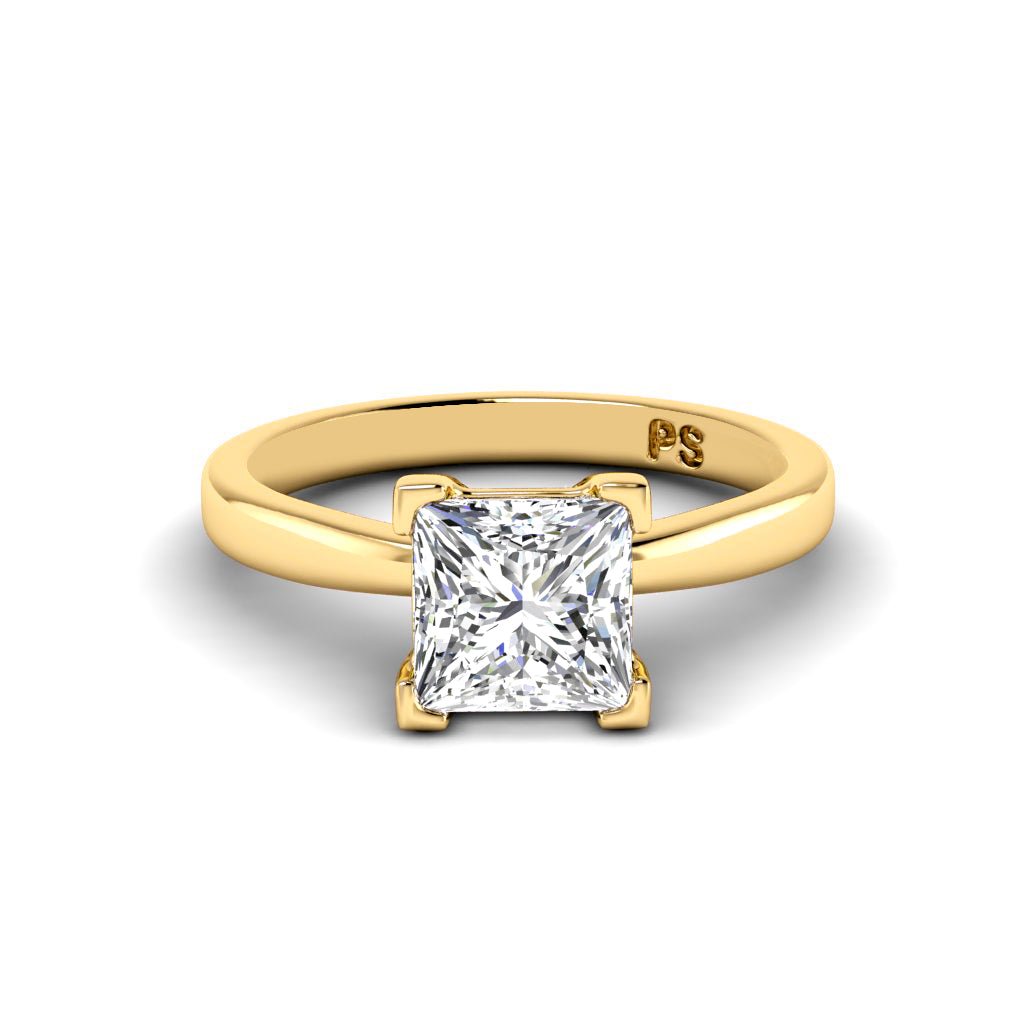 0.35 - 1.50 CT Princess Cut Natural Diamonds - Solitaire Rings - Primestyle.com