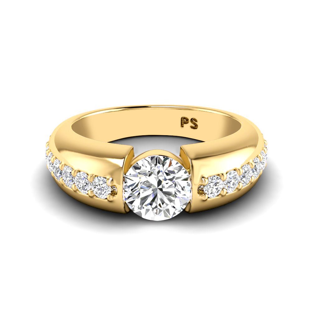 1.00-6.50 CT Round Cut Diamonds - Engagement Ring