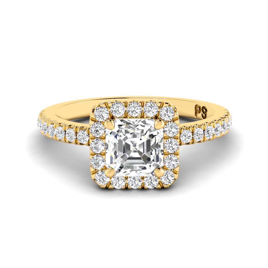 0.80 - 1.95 CT Ascher & Round Cut Natural Diamonds - Engagement Ring - Primestyle.com