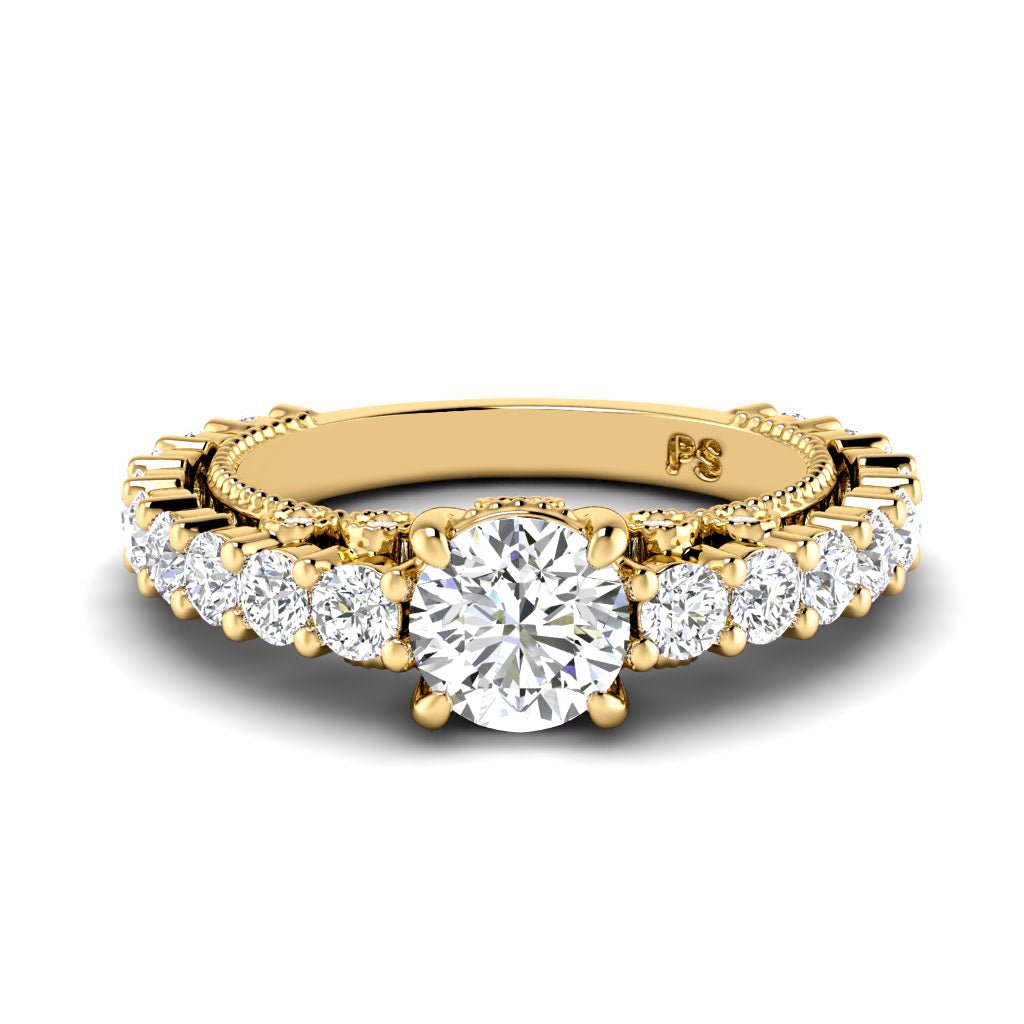 2.05-3.20 CT Round Cut Natural Diamonds - Engagement Ring