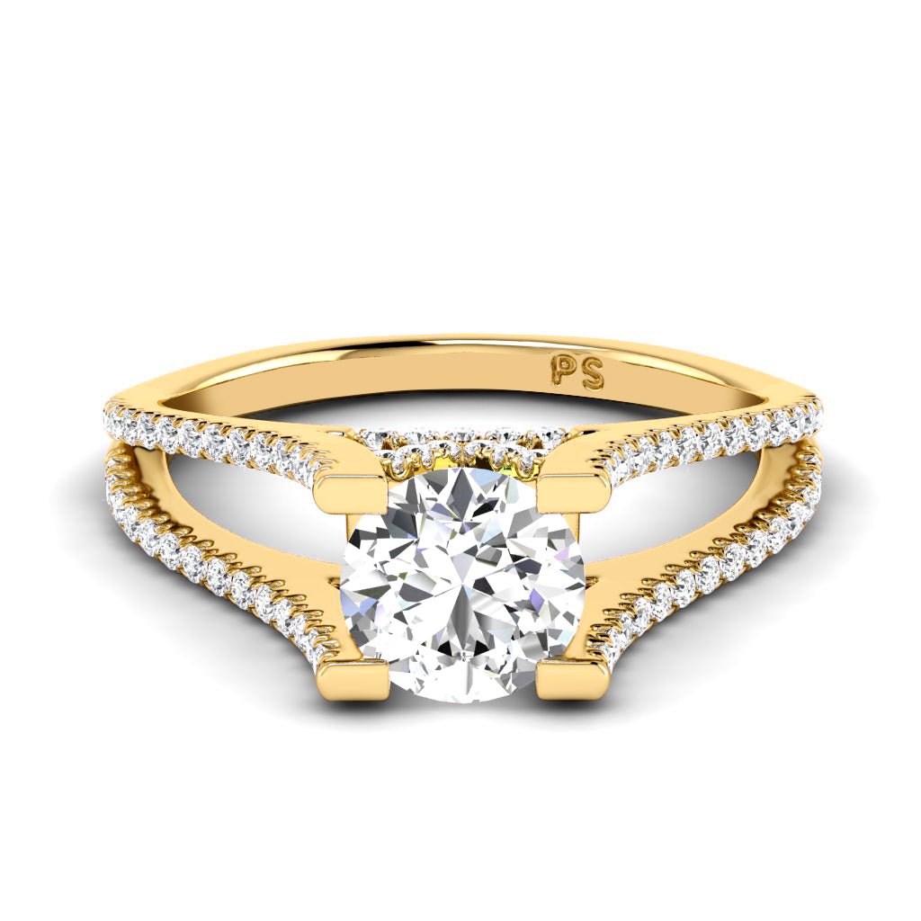 0.90-6.40 CT Round Cut Lab Grown Diamonds - Engagement Ring