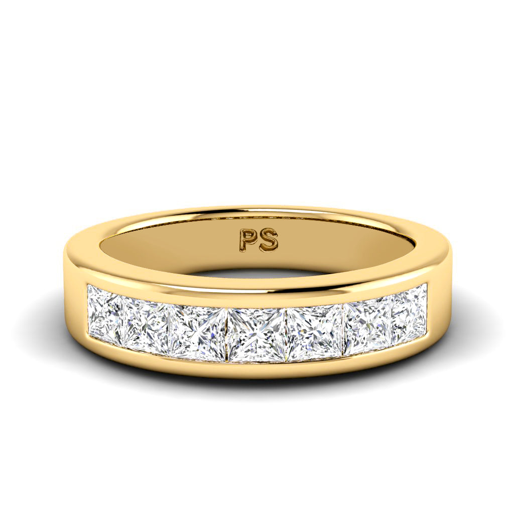 1.20 CT Princess Cut Natural Diamonds - Wedding Band