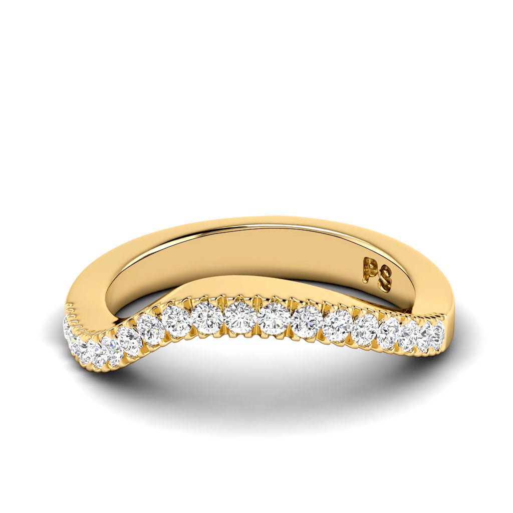 0.30 CT Round Cut Lab Grown Diamonds - Wedding Band - Primestyle.com