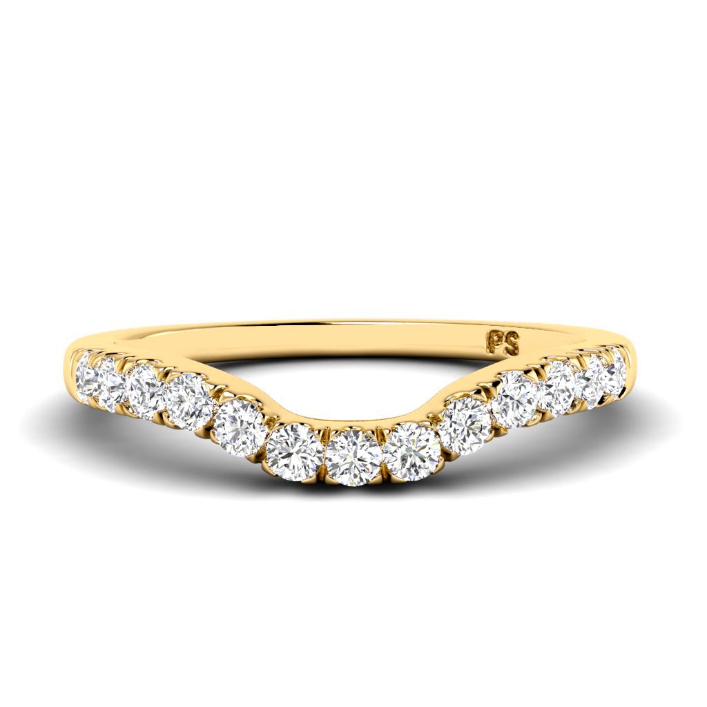 0.30 CT Round Cut Natural Diamonds - Wedding Band - Primestyle.com