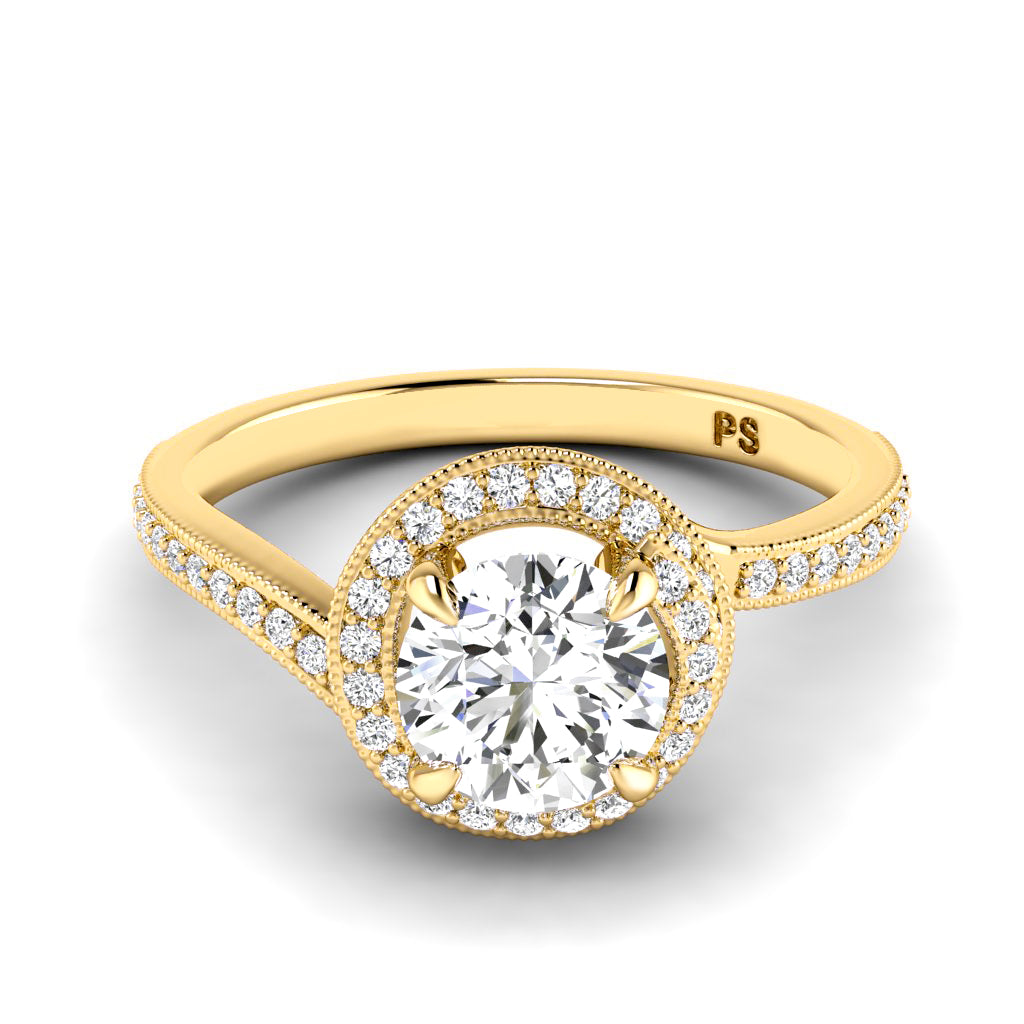 0.60-1.75 CT Round Cut Natural Diamonds - Engagement Ring