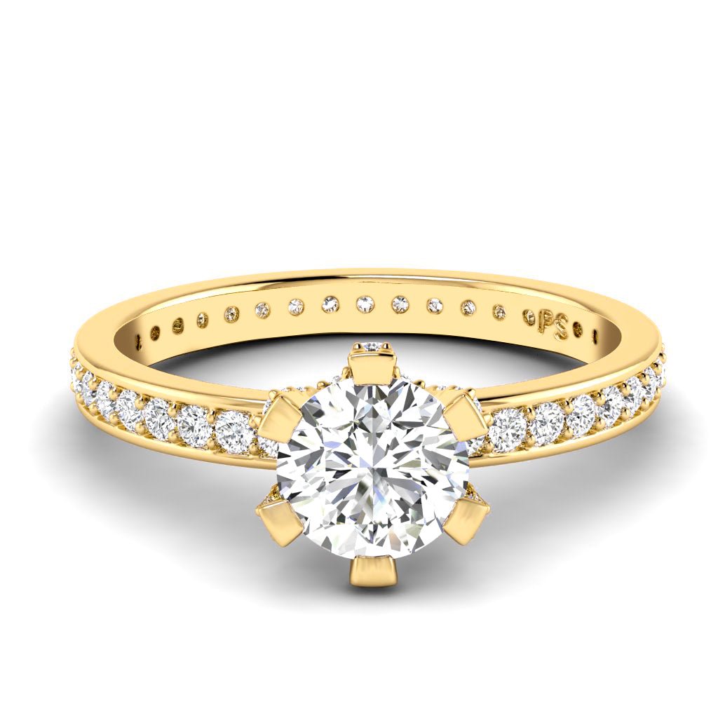 1.05-6.55 CT Round Cut Lab Grown Diamonds - Engagement Ring