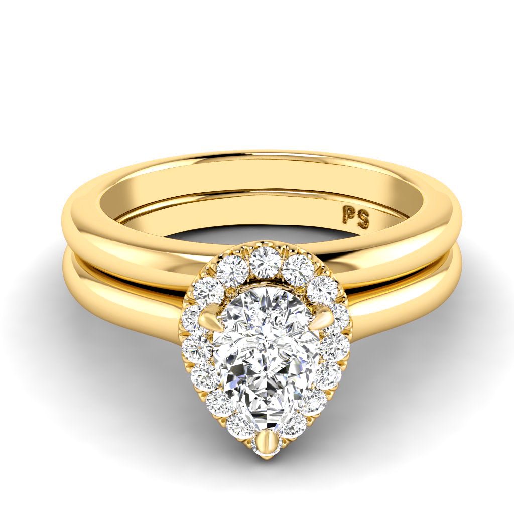 0.70 - 6.20 CT Pear & Round Cut Diamonds - Bridal Set - Primestyle.com