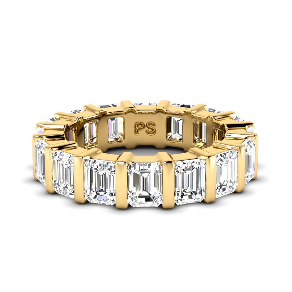 5.50 CT Emerald Cut Lab Grown Diamonds - Eternity Ring - Primestyle.com