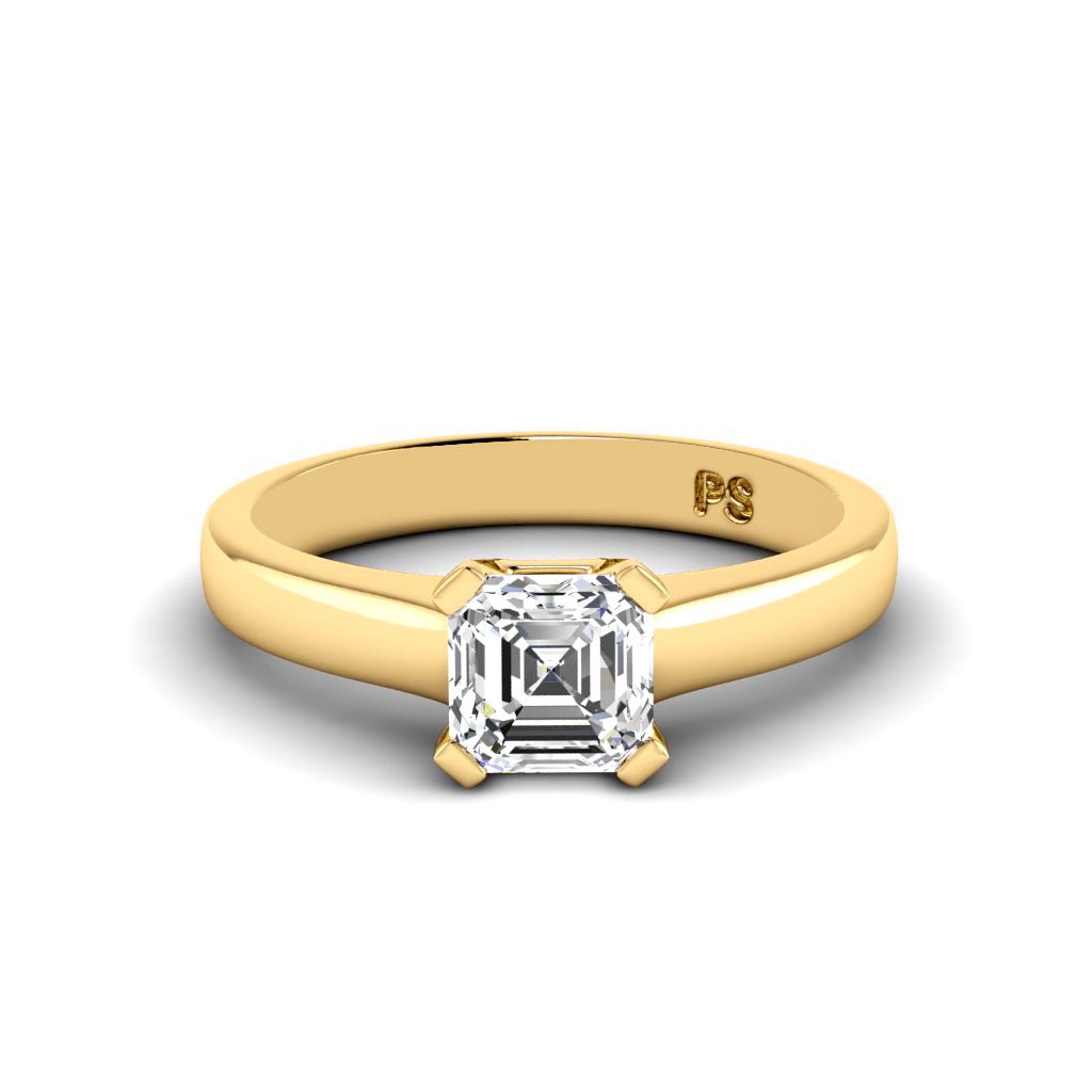 0.35 - 1.50 CT Ascher Cut Natural Diamonds - Solitaire Rings - Primestyle.com