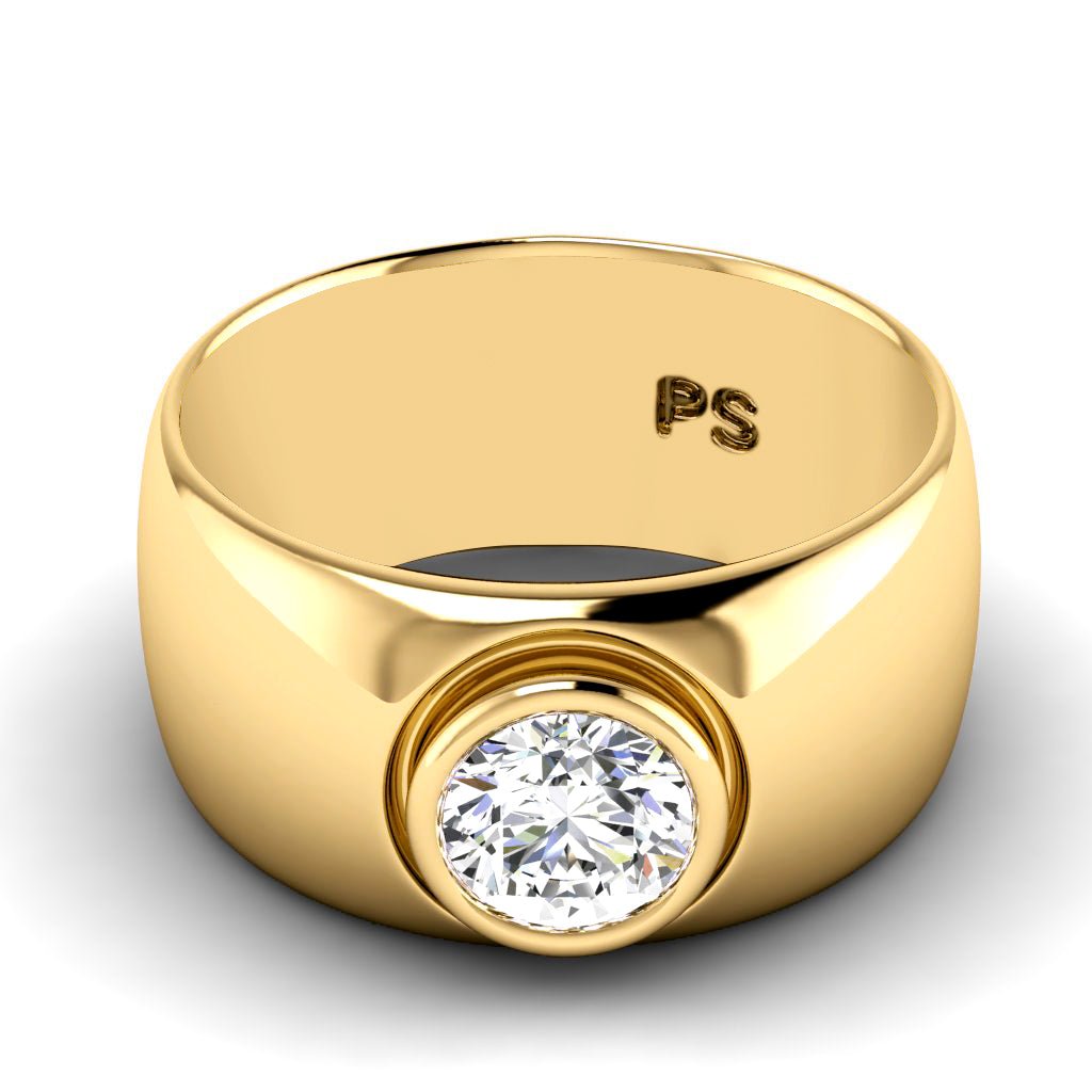 0.70 CT Round Cut Lab Grown Diamonds - Mens Wedding Band - Primestyle.com