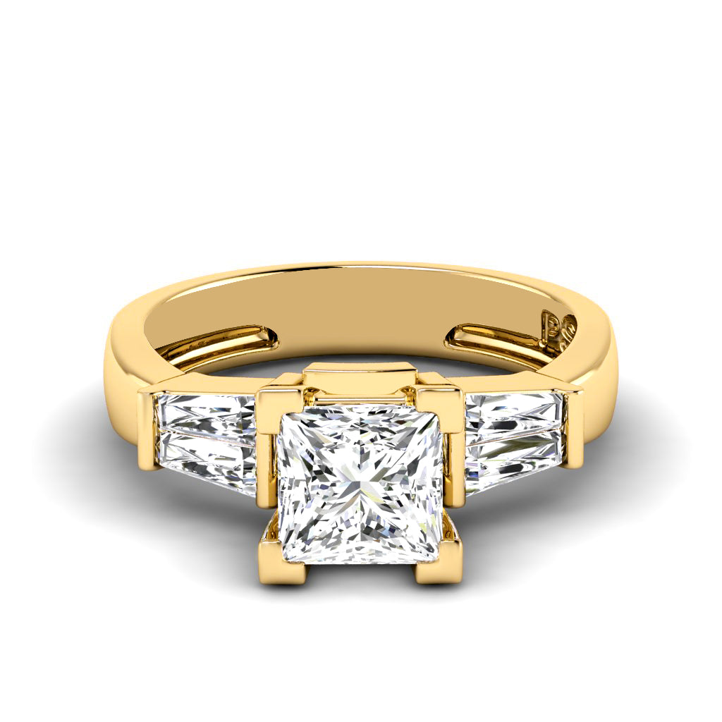 0.75-1.90 CT Taper & Princess Cut Diamonds - Engagement Ring
