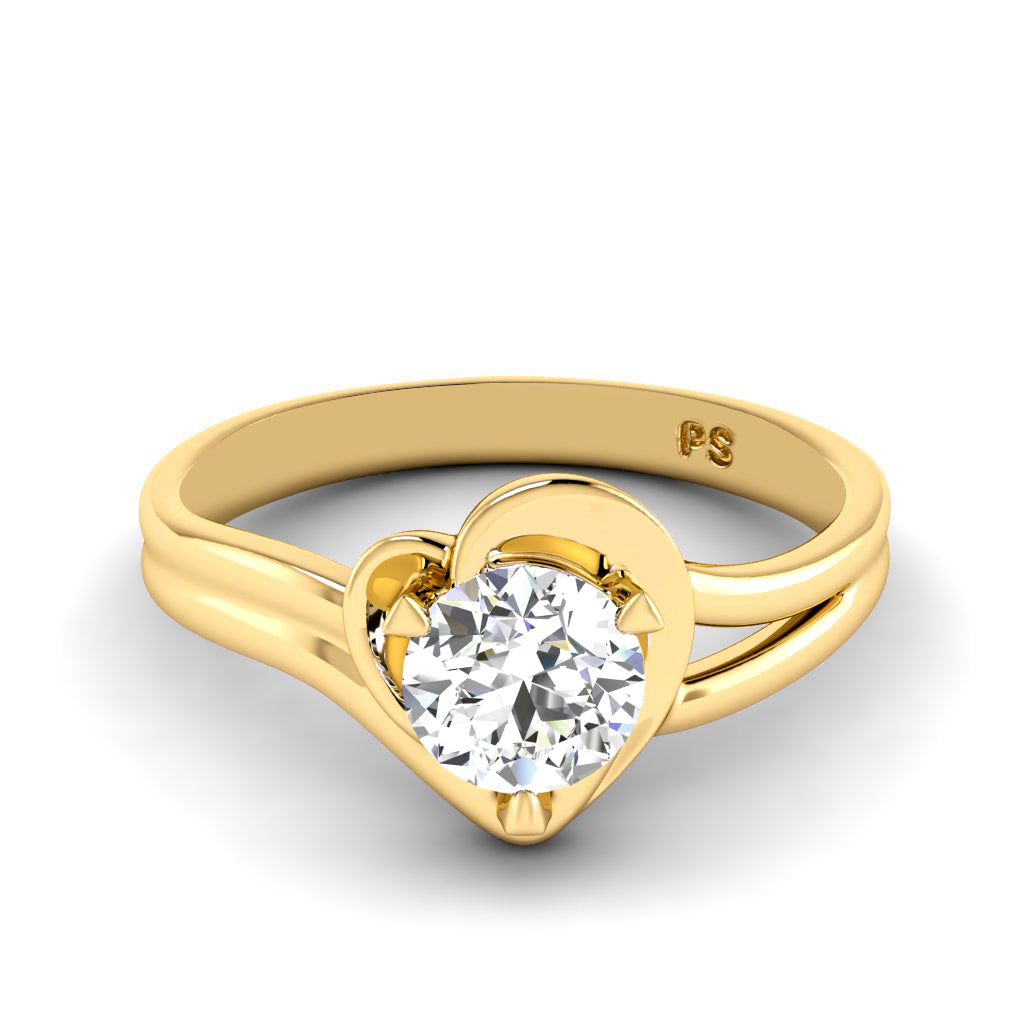 0.50-3.00 CT Round Cut Lab Grown Diamonds - Solitaire Ring