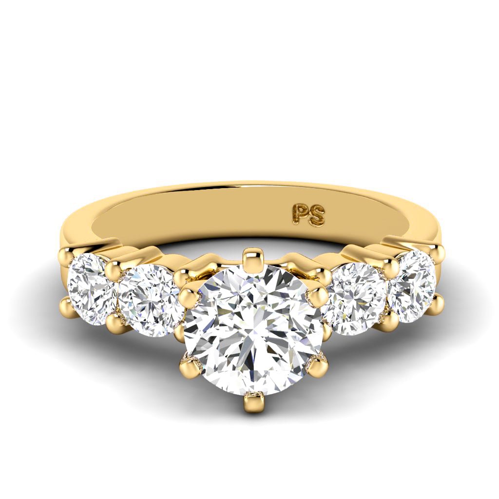 1.10-6.60 CT Round Cut Lab Grown Diamonds - Engagement Ring