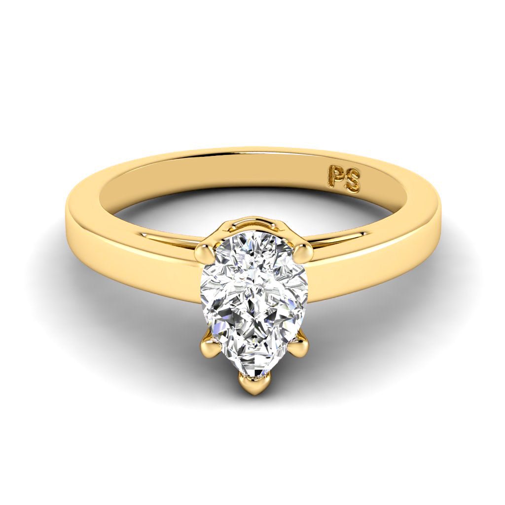0.35 - 1.50 CT Pear Cut Natural Diamonds - Solitaire Rings - Primestyle.com