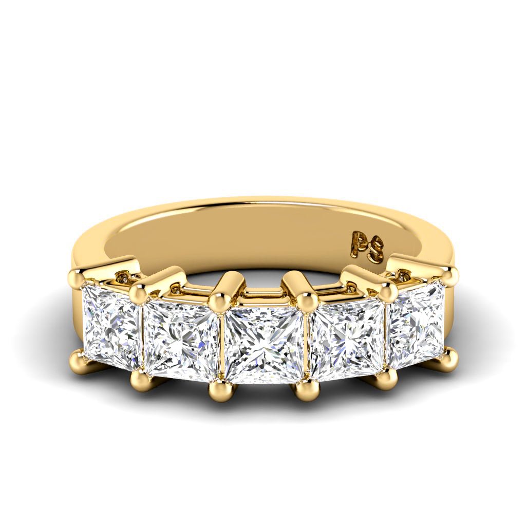 1.70 CT Princess Cut Natural Diamonds - Wedding Band - Primestyle.com