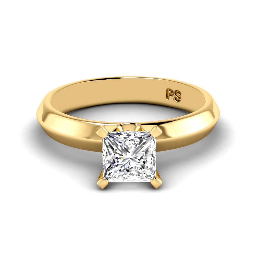 0.35 - 1.50 CT Princess Cut Natural Diamonds - Solitaire Rings - Primestyle.com