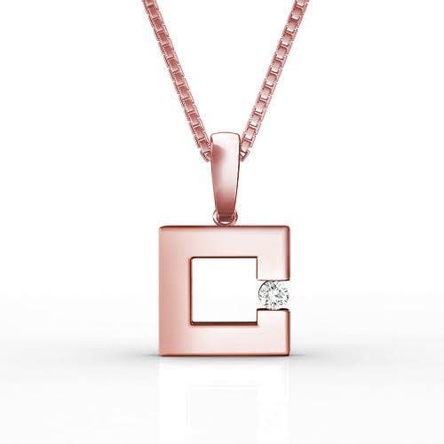 0.06 CT Round Cut Natural Diamonds - Solitaire Pendant