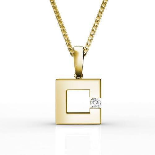 0.06 CT Round Cut Diamonds - Solitaire Pendant - Primestyle.com