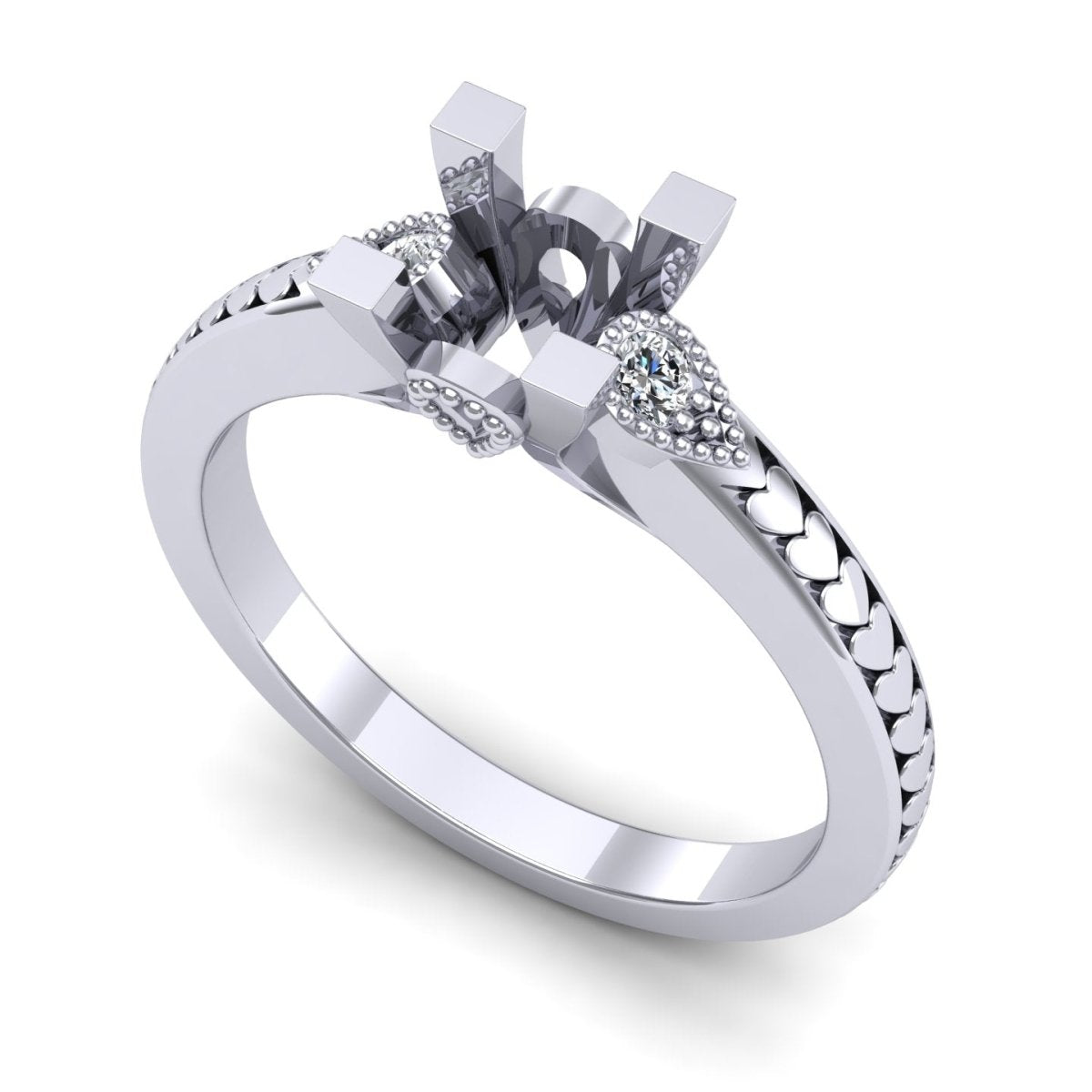 0.08 CT Round Cut Diamonds - Side stone - Primestyle.com