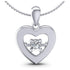 0.10 CT Round Cut Diamonds - Heart Pendant - Primestyle.com
