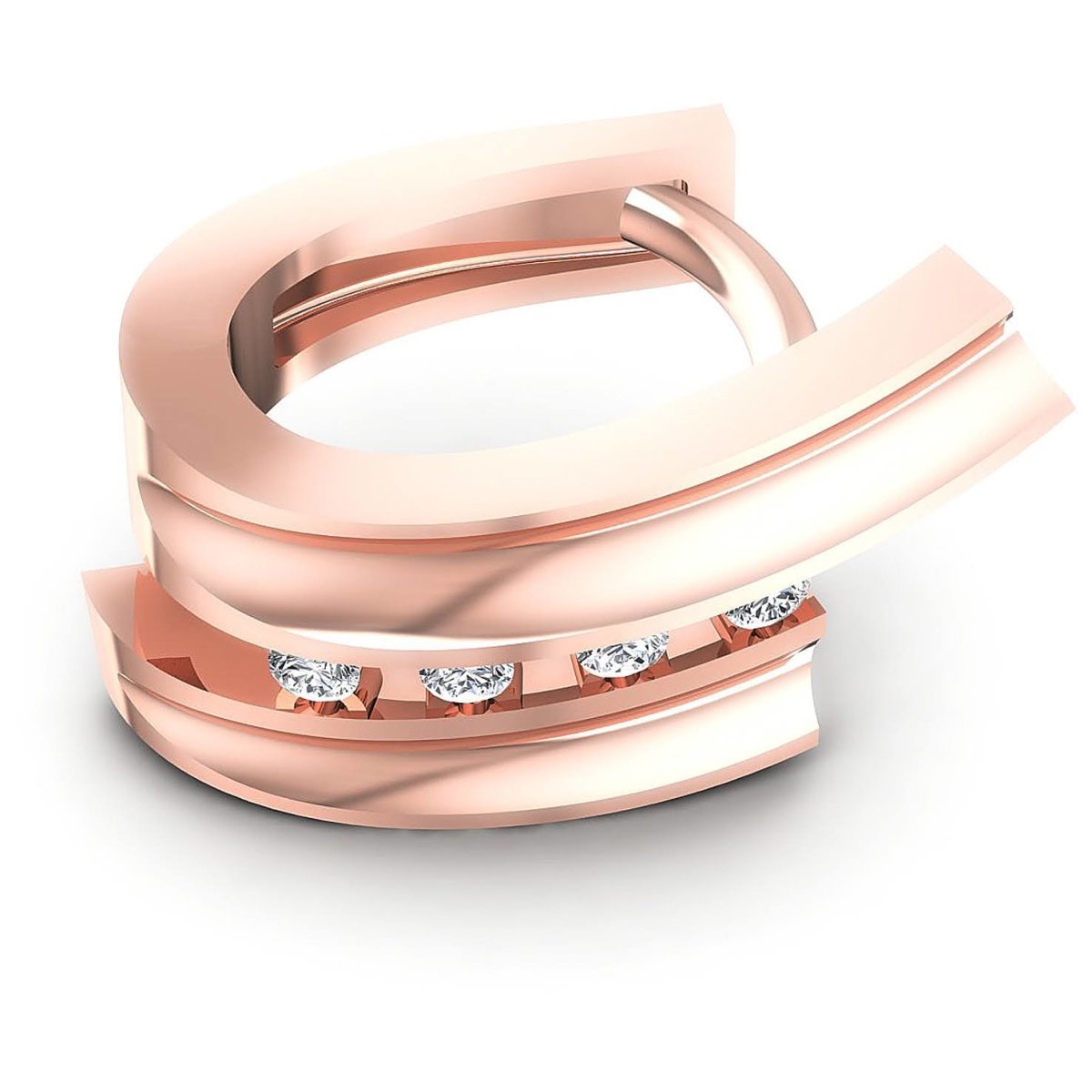 0.10 CT Round Cut Diamonds - Hoop & Drop Earrings - Primestyle.com