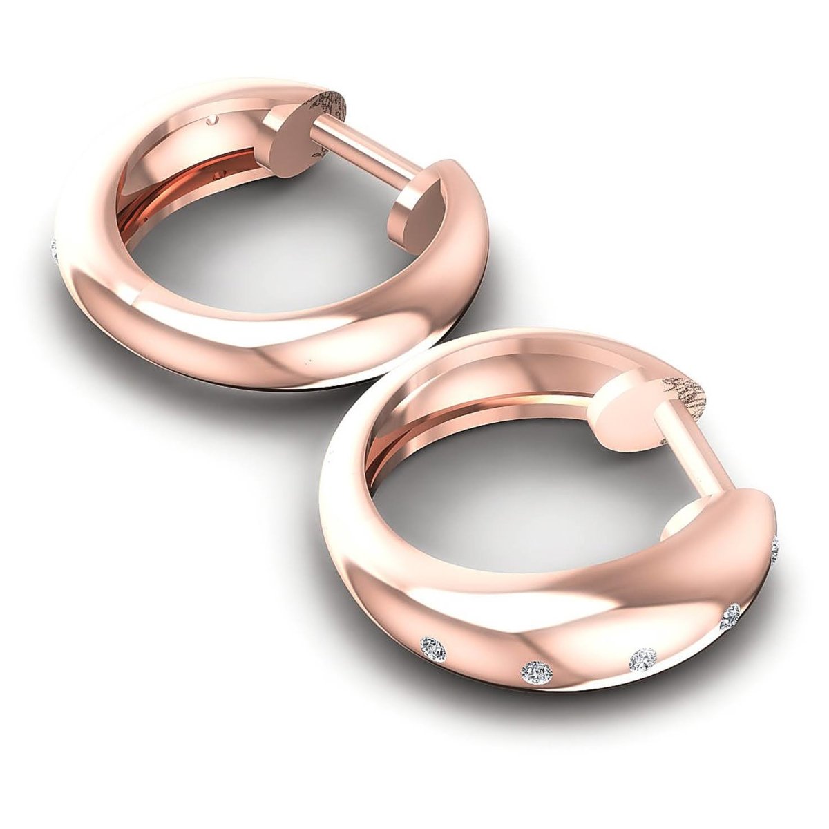 0.10 CT Round Cut Diamonds - Hoop & Drop Earrings - Primestyle.com