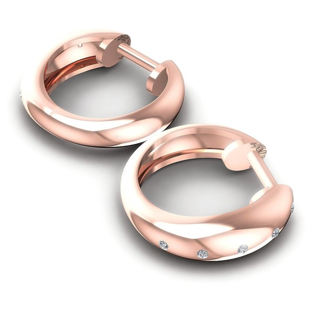 0.10 CT Round Cut Lab Grown Diamonds - Hoop & Drop Earrings - Primestyle.com