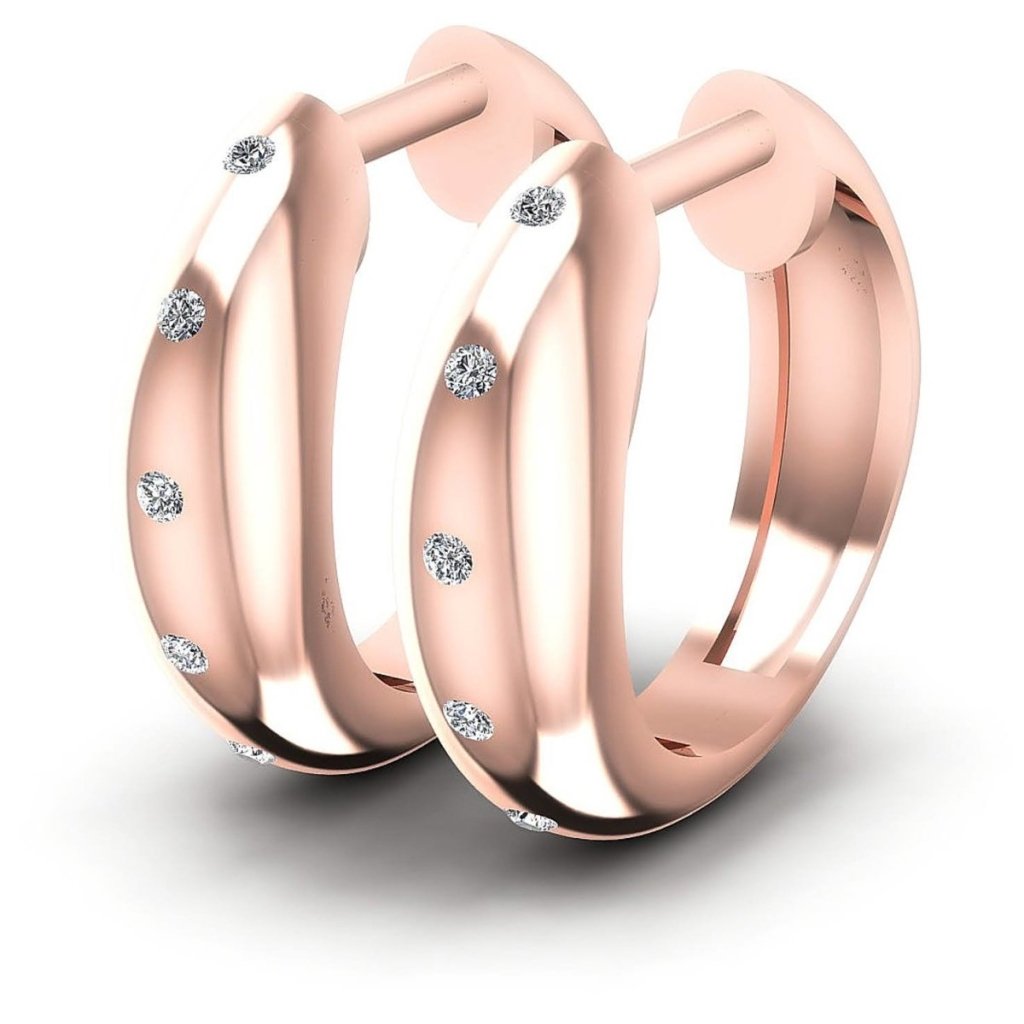 0.10 CT Round Cut Lab Grown Diamonds - Hoop & Drop Earrings - Primestyle.com