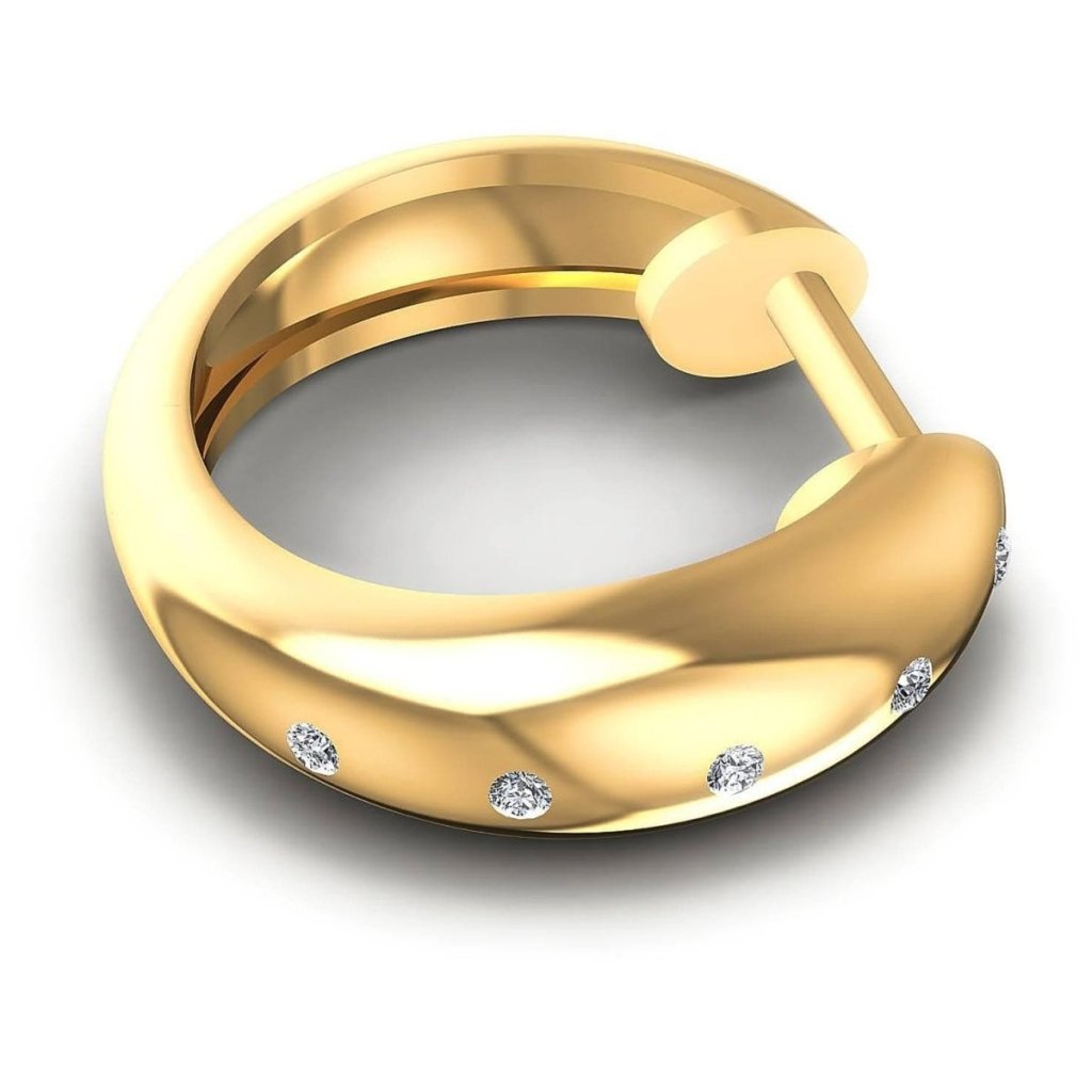 0.10 CT Round Cut Diamonds - Hoop & Drop Earrings