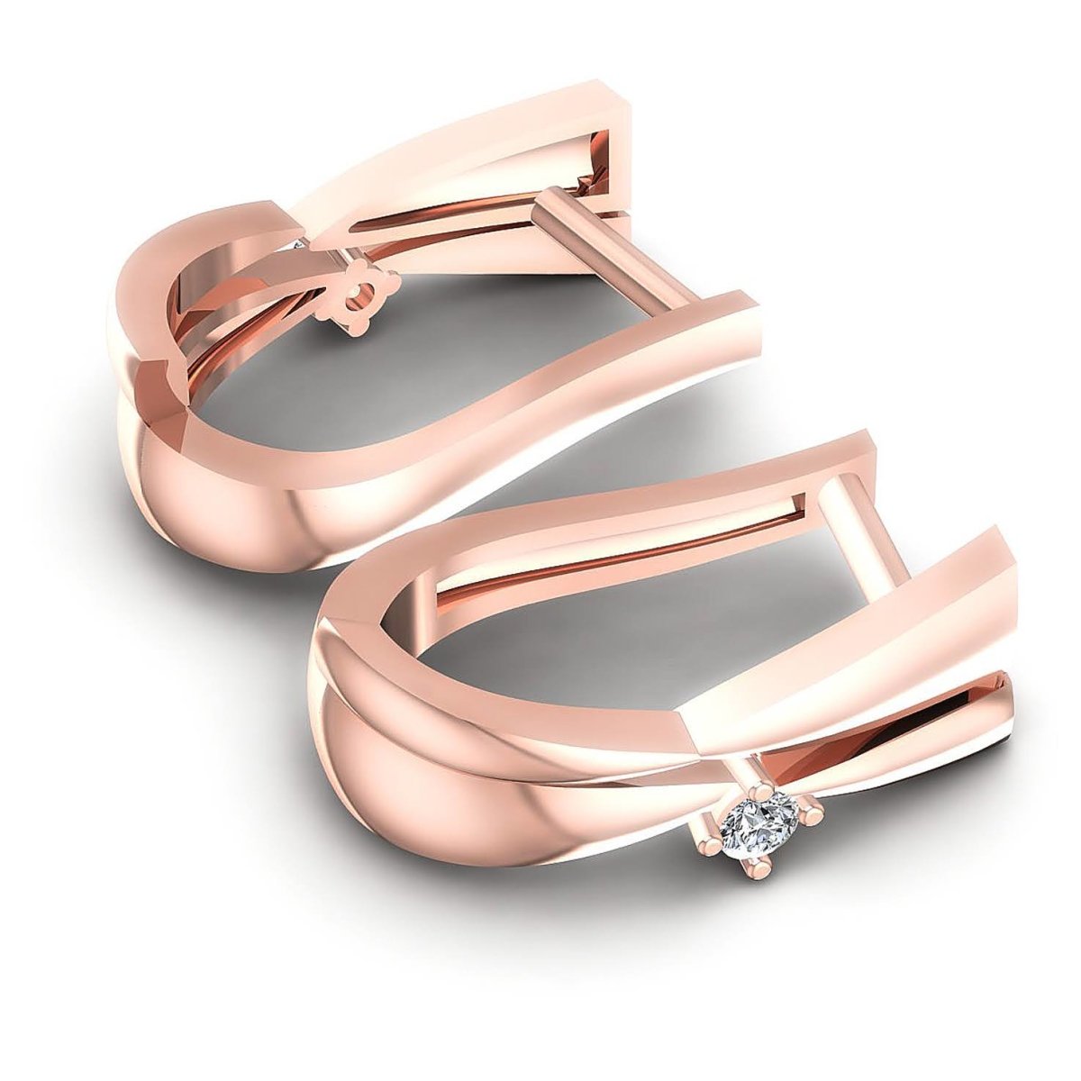 0.10 CT Round Cut Diamonds - Hoop & Drop Earrings - Primestyle.com