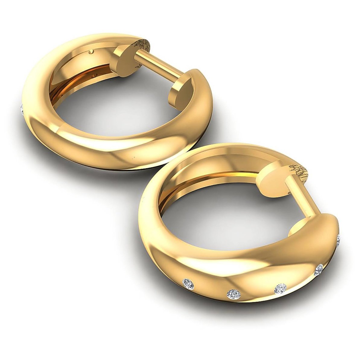 0.10 CT Round Cut Diamonds - Hoop & Drop Earrings - Primestyle.com