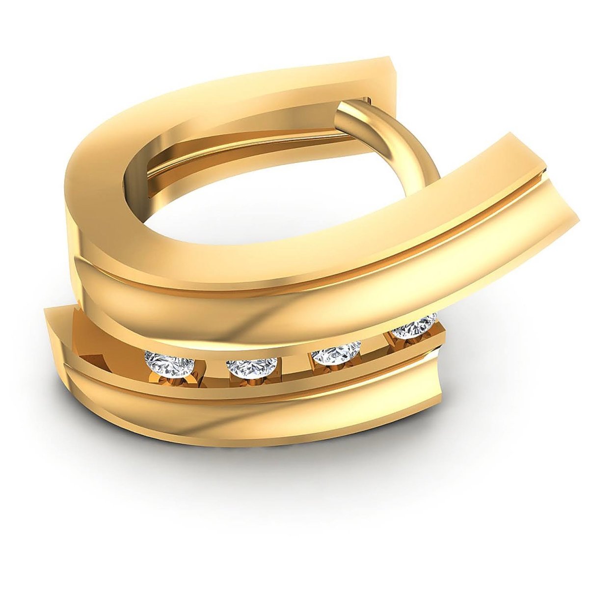0.10 CT Round Cut Diamonds - Hoop & Drop Earrings - Primestyle.com