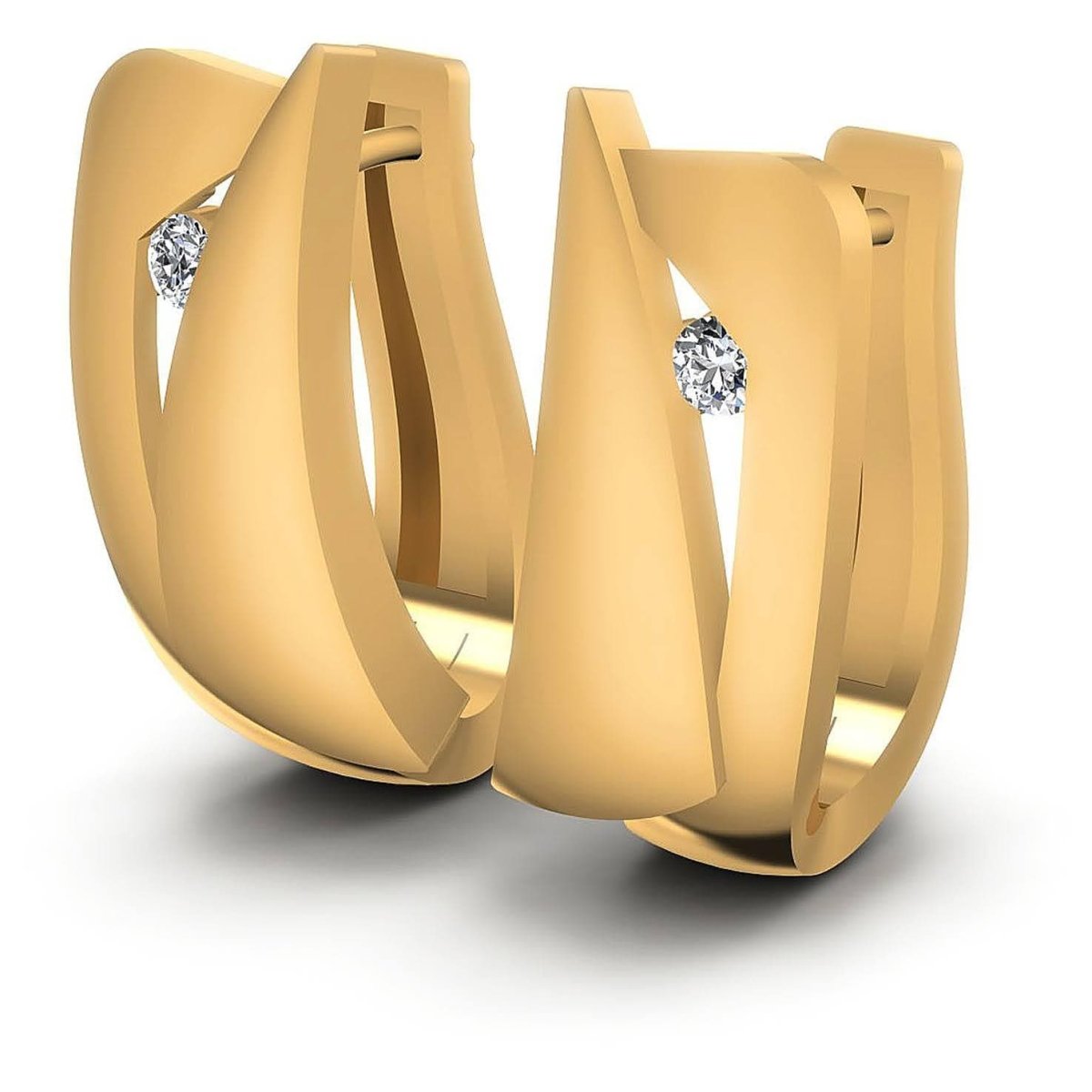 0.10 CT Round Cut Diamonds - Hoop & Drop Earrings - Primestyle.com