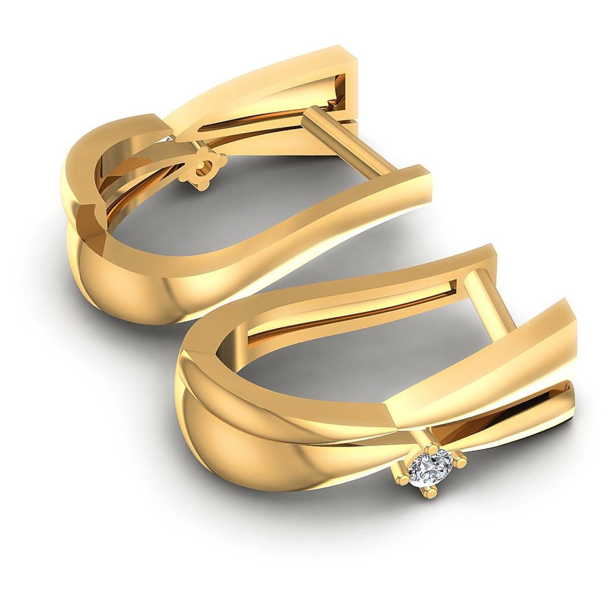 0.10 CT Round Cut Diamonds - Hoop & Drop Earrings - Primestyle.com