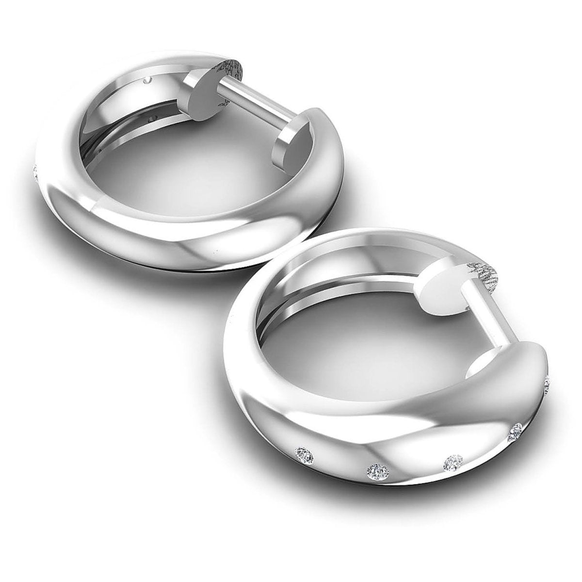 0.10 CT Round Cut Diamonds - Hoop & Drop Earrings - Primestyle.com