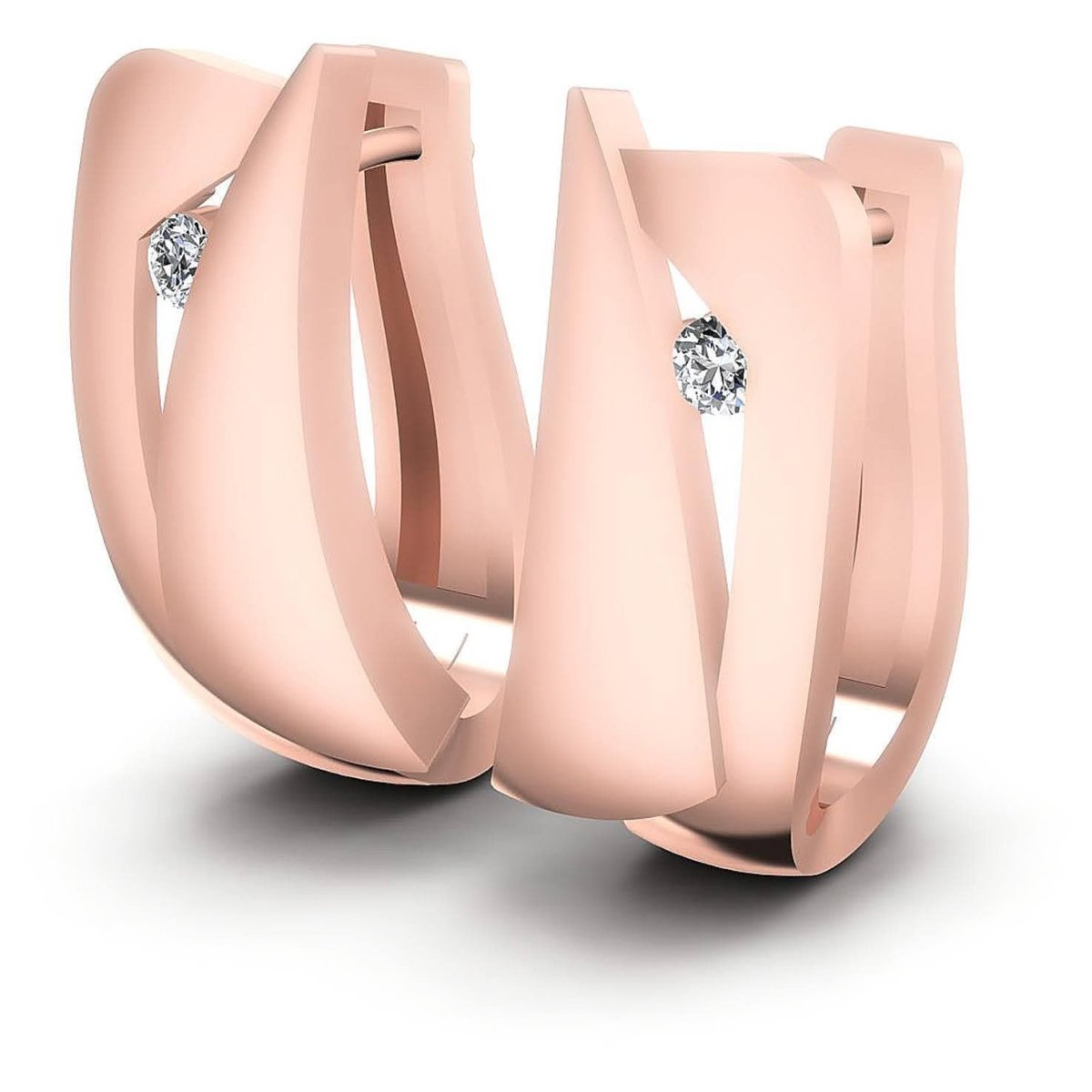 0.10 CT Round Cut Diamonds - Hoop & Drop Earrings - Primestyle.com