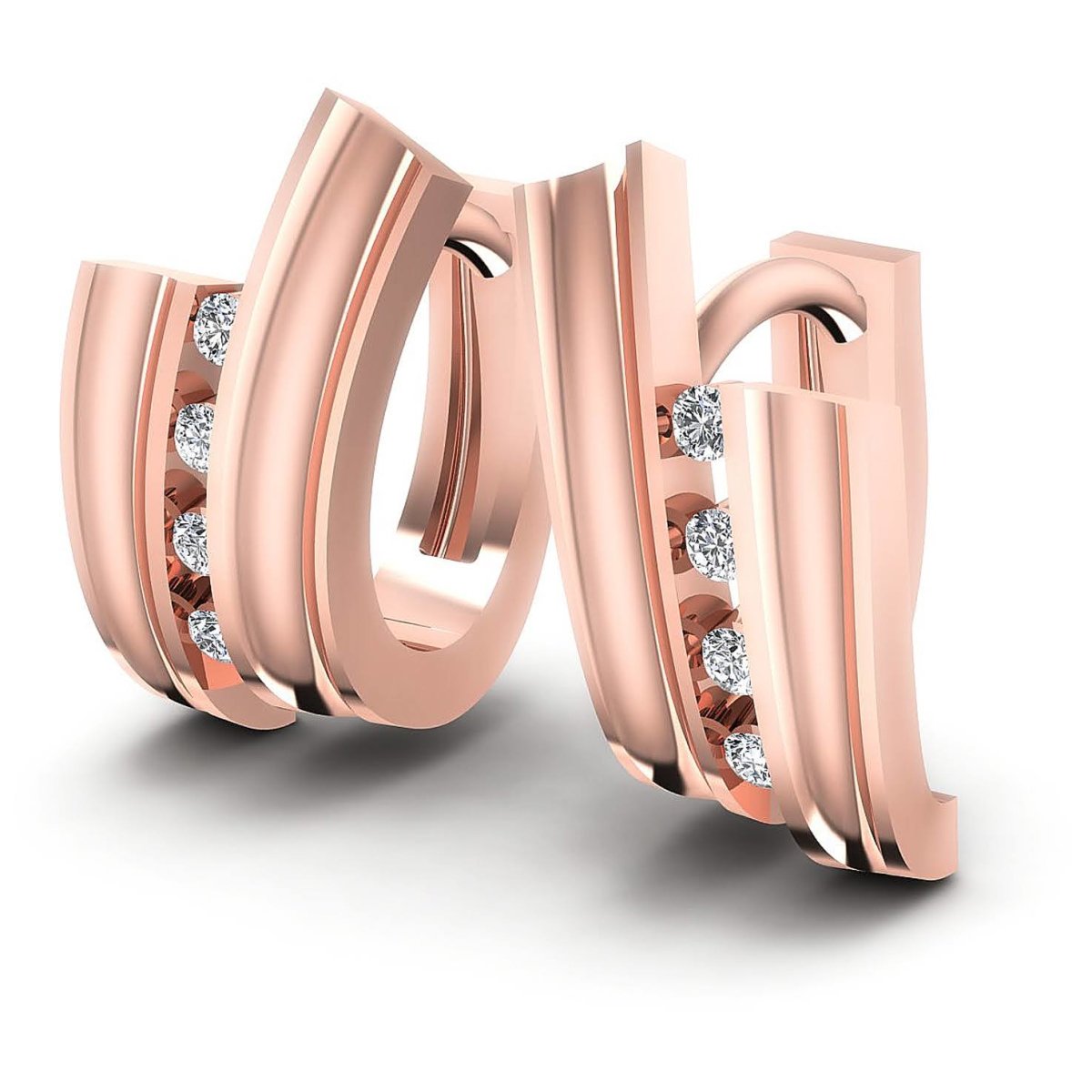 0.10 CT Round Cut Diamonds - Hoop & Drop Earrings - Primestyle.com