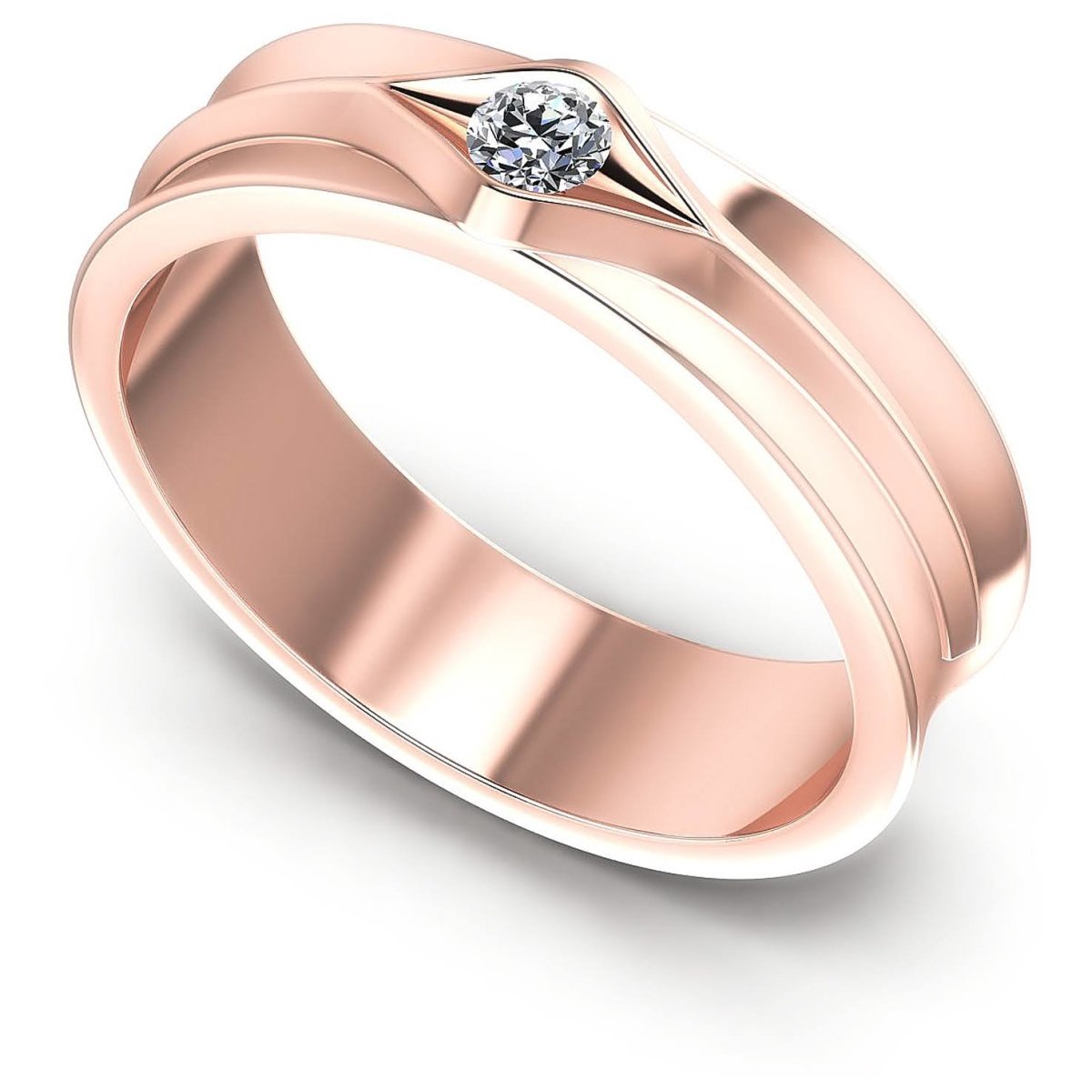 0.10 CT Round Cut Diamonds - Mens Ring - Primestyle.com