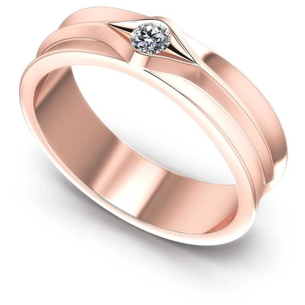 0.10 CT Round Cut Natural Diamonds - Mens Rings