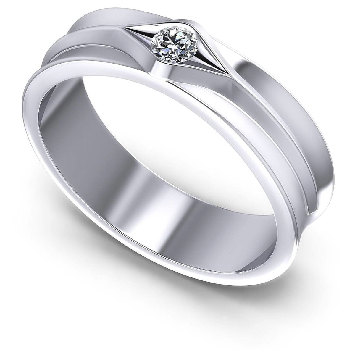0.10 CT Round Cut Diamonds - Mens Ring