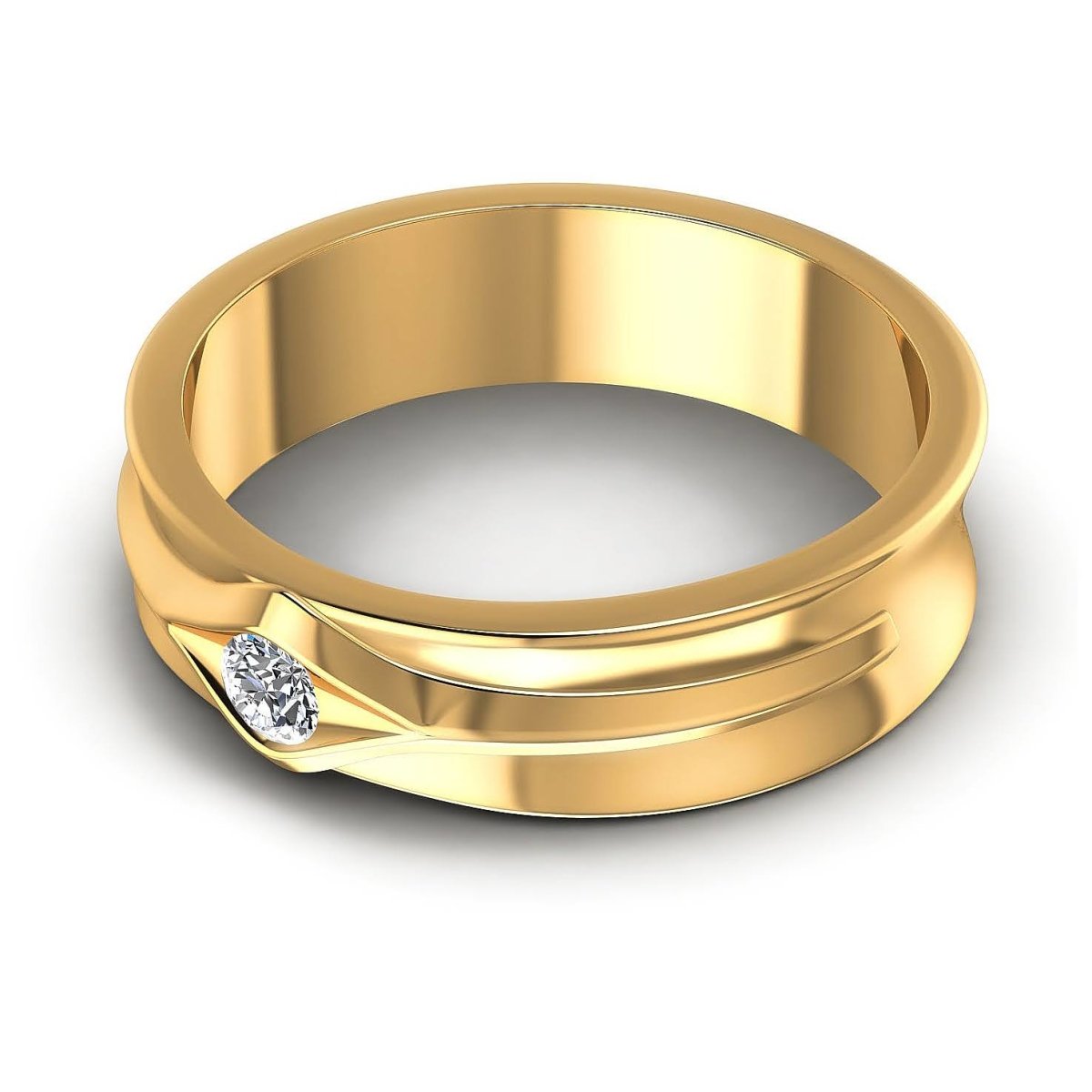 0.10 CT Round Cut Diamonds - Mens Ring