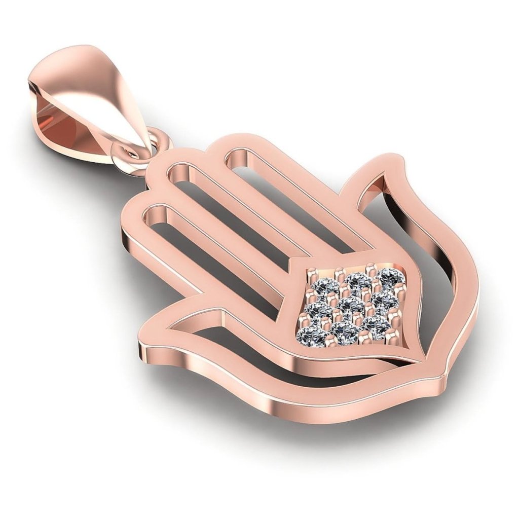 0.10 CT Round Cut Natural Diamonds - Religious Pendants