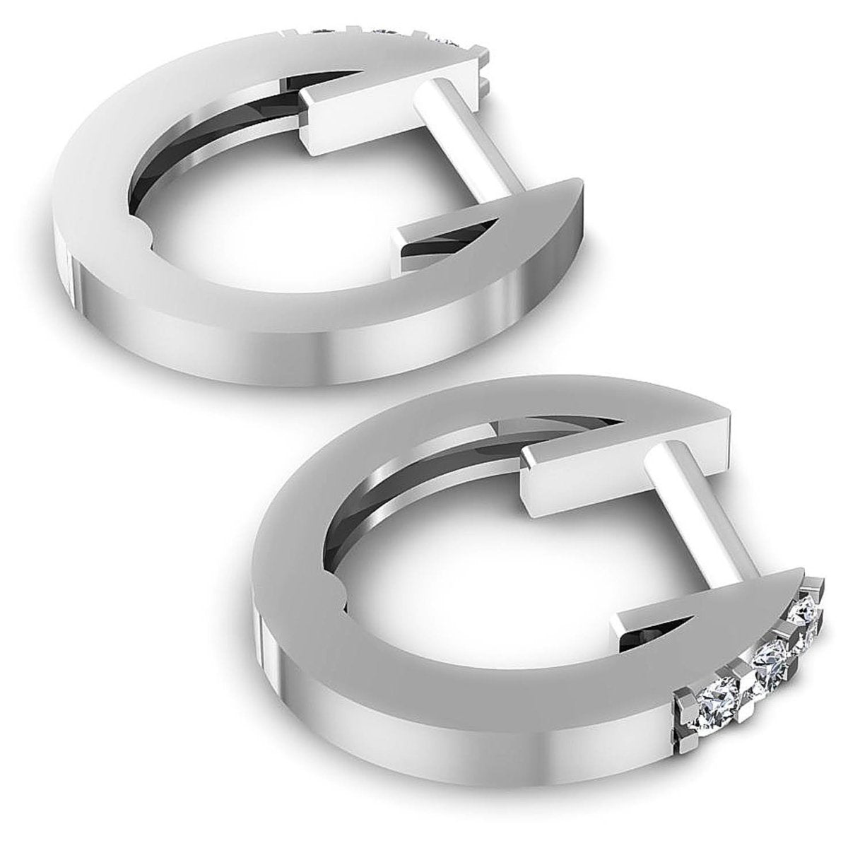 0.15 CT Round Cut Diamonds - Diamond Earrings - Primestyle.com