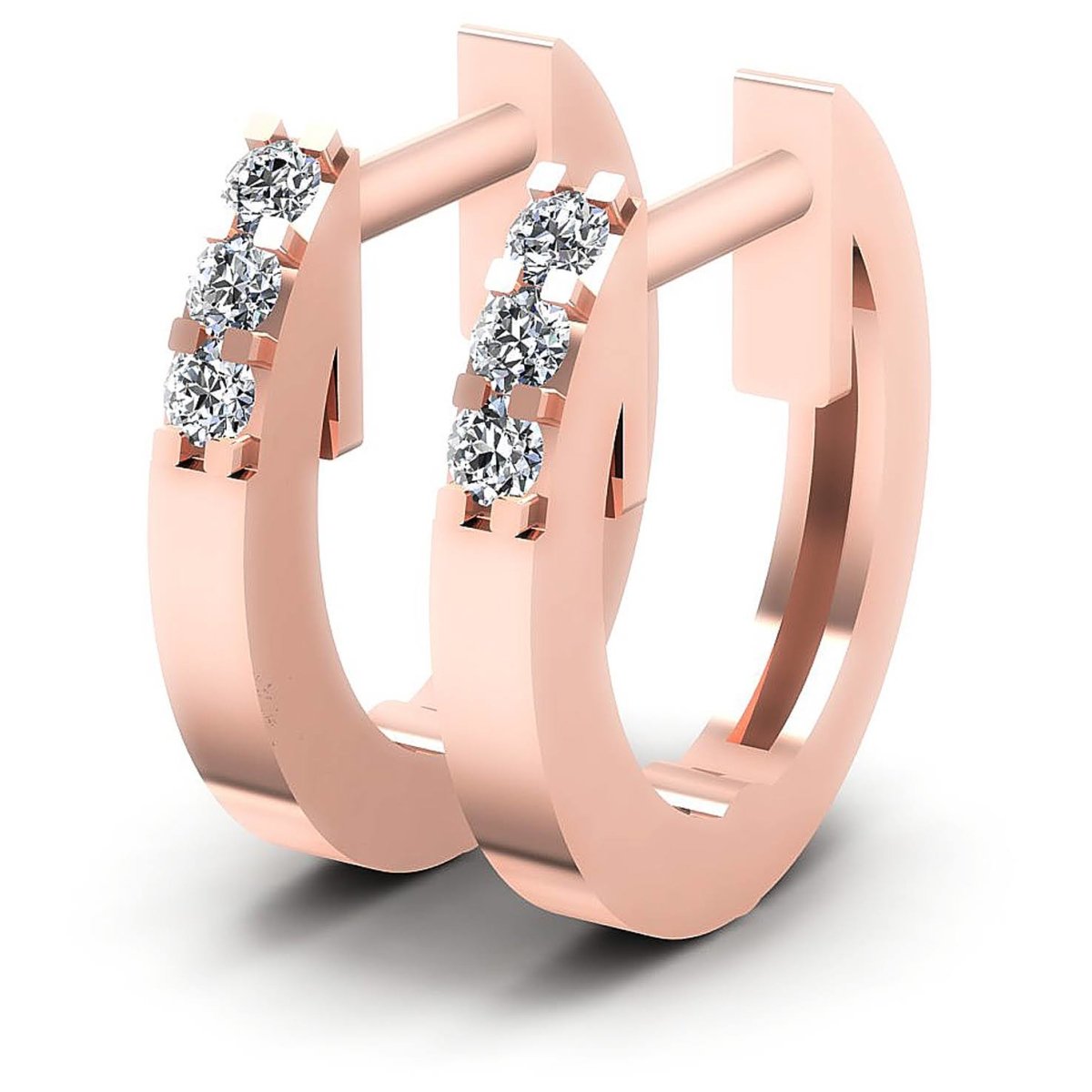 0.15 CT Round Cut Diamonds - Diamond Earrings - Primestyle.com