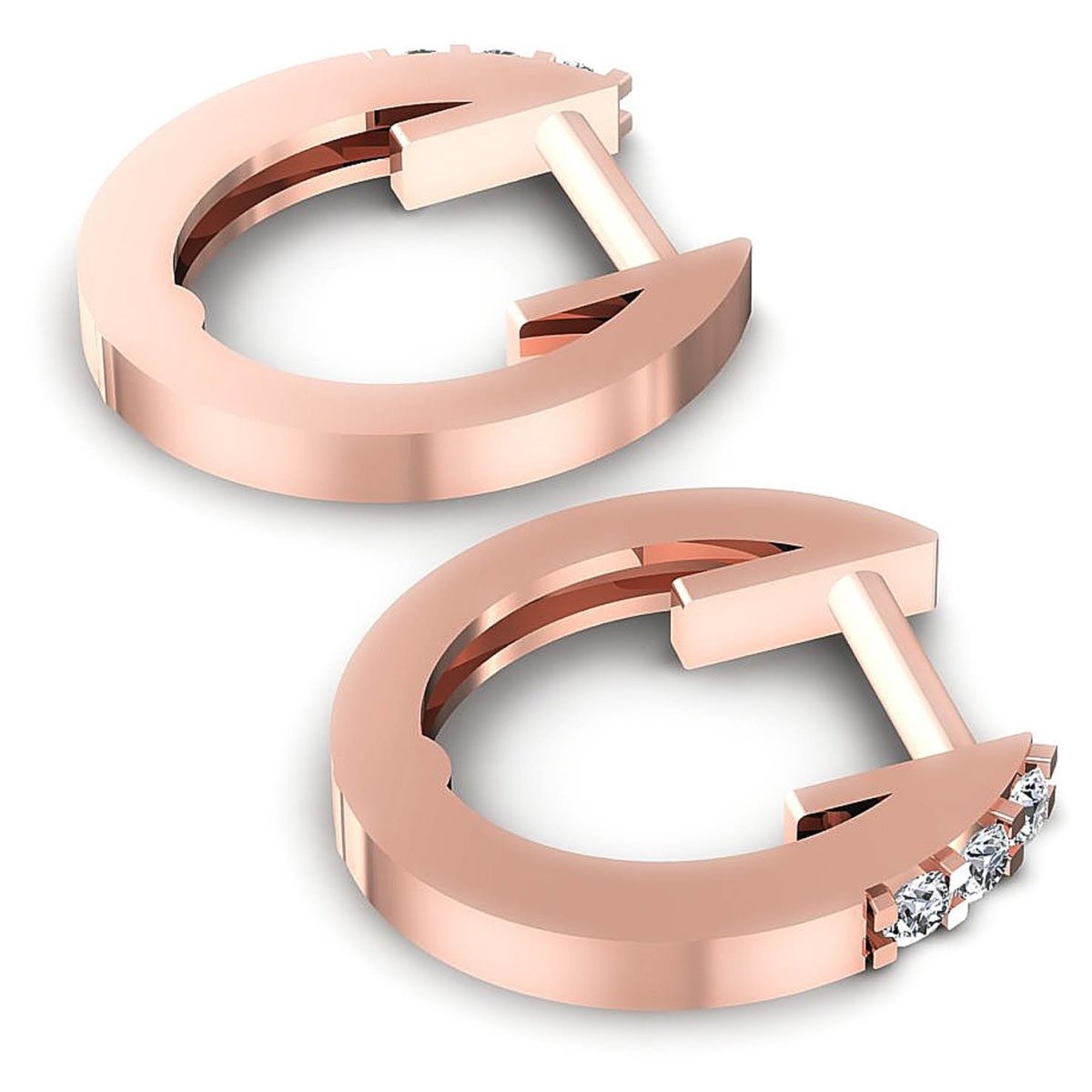 0.15 CT Round Cut Natural Diamonds - Diamond Earrings