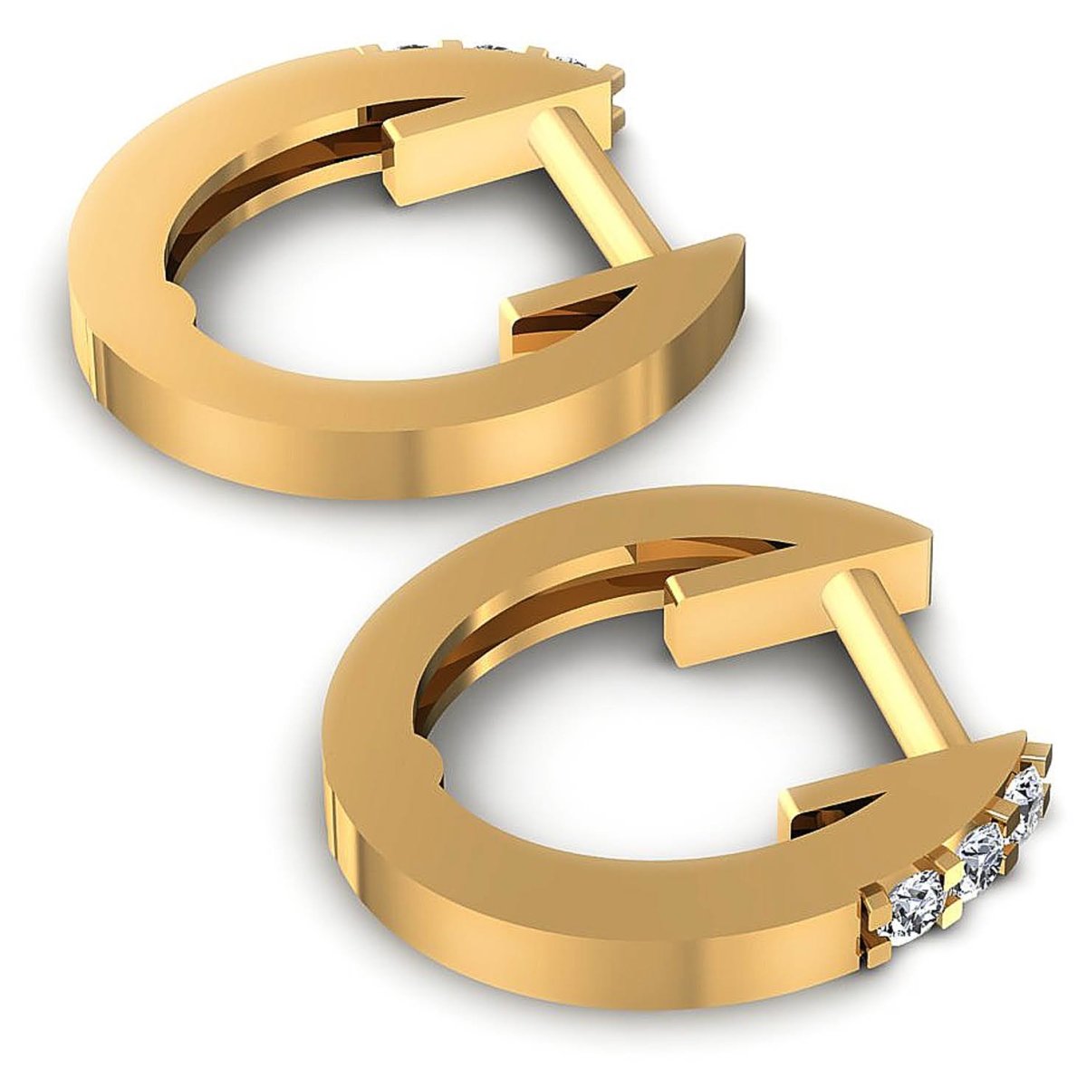 0.15 CT Round Cut Diamonds - Diamond Earrings