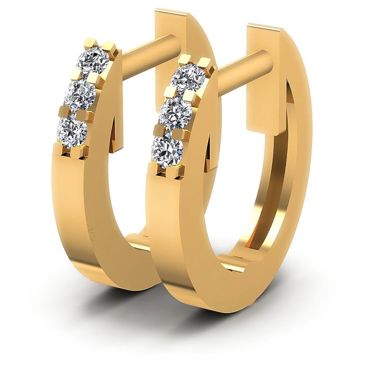 0.15 CT Round Cut Diamonds - Diamond Earrings - Primestyle.com