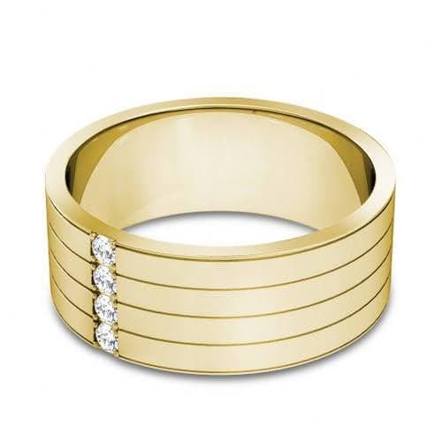 0.15 CT Round Cut Diamonds - Mens Wedding Band - Primestyle.com